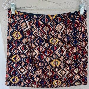 Sézane Beaded Geometric Patterned Skirt - Multicolor